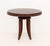 James Schriber Woodworking Studio Furniture Art Deco Style Rosewood Center Table, 1983, with fluted edge upon sculptural...