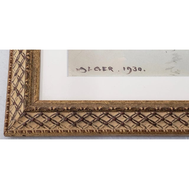 Vintage Watercolor "Algiers" by A. Filatoff c.1930 Beautiful vintage watercolor by A. Filatoff. Titled "Alger", the...