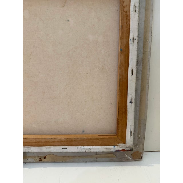 Vintage Abstract Geometric Painting, Signed For Sale - Image 12 of 12