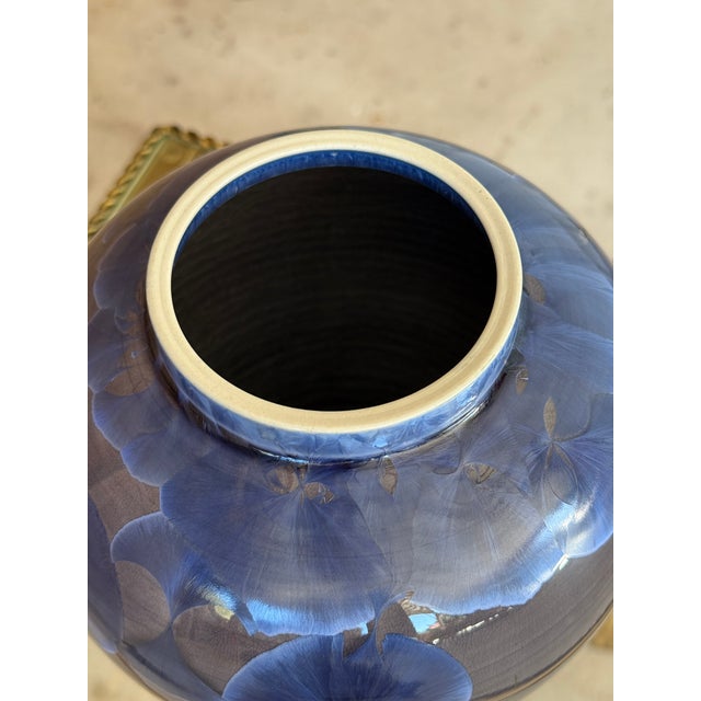 Mid 20th Century Hand-Thrown Porcelain Crystalline Glaze Vase by Sid Oakley For Sale - Image 5 of 11