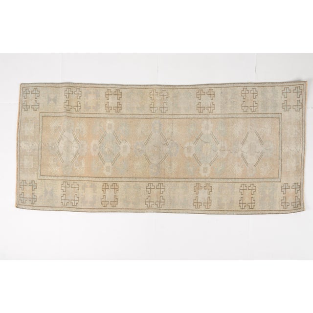 1950s Mid 20th Century Small Anatolian Floral Carpet For Sale - Image 5 of 11