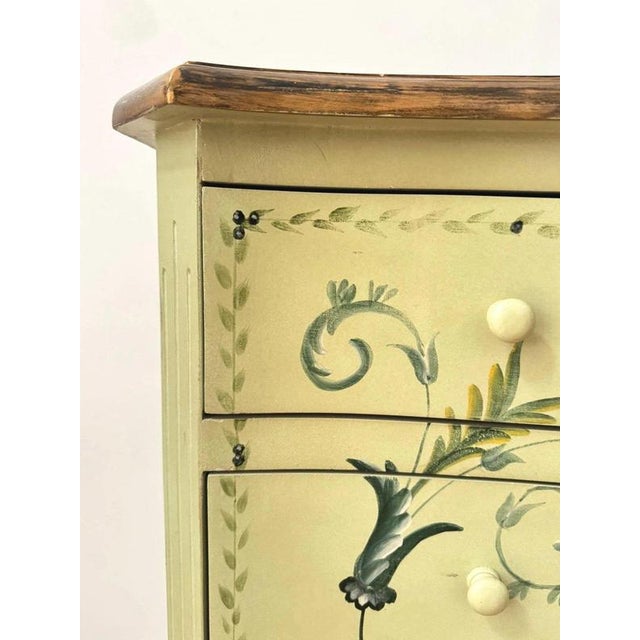 Early 20th Century Hand-Painted Serpentine Chest of Drawers For Sale - Image 9 of 14