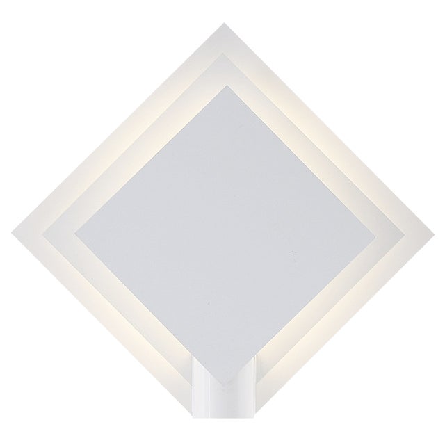 Postmodern Square Metal Wall Lamp from Lumiance, 1980s For Sale