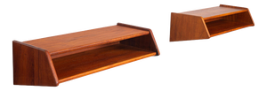 No. 24 Floating Nightstands in Teak by Aksel Kjersgaard, Odder, Denmark 1960, Set of 2