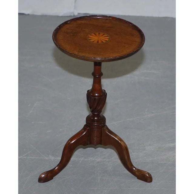 Hardwood Sheraton Revival Tripod Side Tables, Set of 2 For Sale - Image 11 of 18