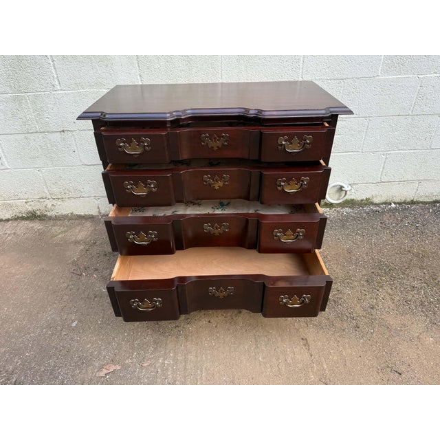 Hickory Chair Historic James River Plantation Georgian Solid Cherry Wood Block Front Chest of Drawers or Commode. For Sale - Image 12 of 16