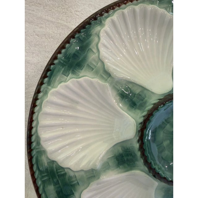Longchamp Antique French Longchamp Oyster Plate For Sale - Image 4 of 4