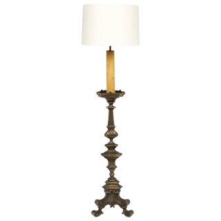 Circa 1950, Brass Spanish Floor Lamp For Sale