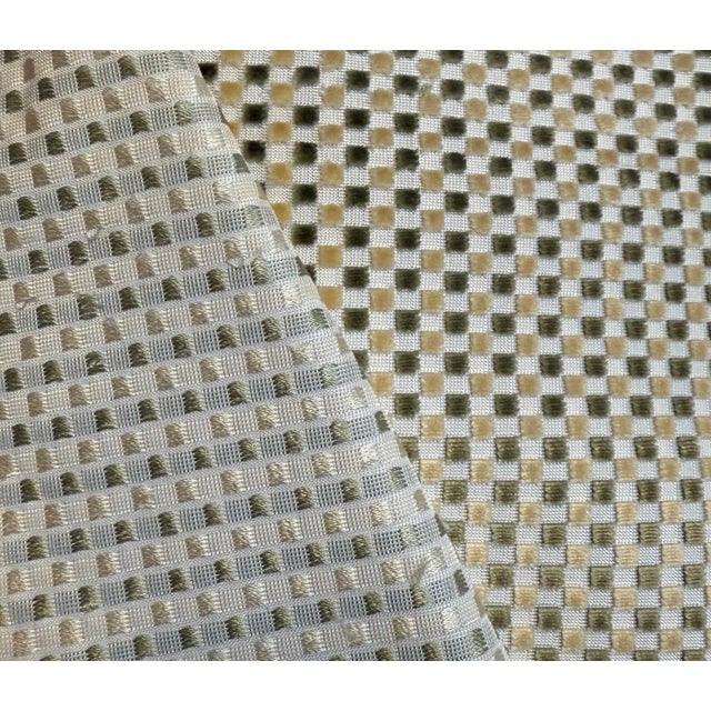 Art Deco Decor De Paris Designer Silk Cut Velvet Fabric Mint Green - By the Yard For Sale - Image 3 of 3