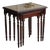 Regency Mahogany Nesting Tables with Glass Tops, Set of 3 For Sale