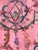 Pink Pair of Vintage Large Continental European Chinoiserie Oil on Leather Panel Paintings For Sale - Image 8 of 14