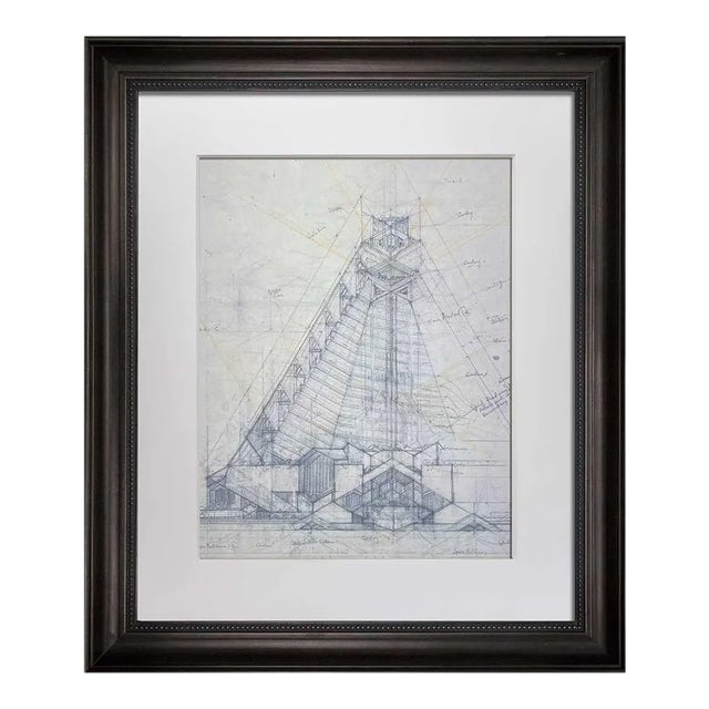 Frank Lloyd Wright Lithograph Ltd Ed. "Steel Cathedral.. Guthrie" New York For Sale