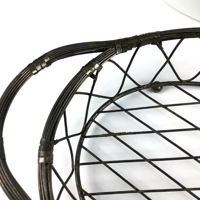 Silver Vintage 1960s Silver Wire and White Ceramic Casserole Set For Sale - Image 8 of 12