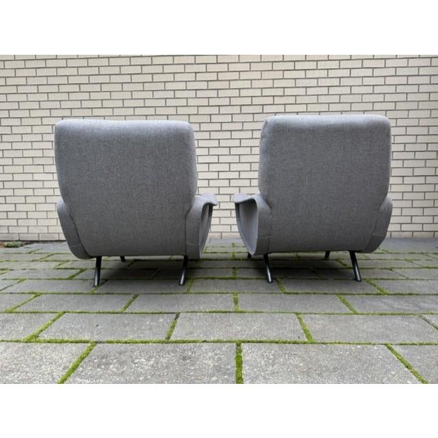 Mid-Century Modern Vintage Pair of “Lady” Chairs — Italian Modern Marco Zanuso For Sale - Image 3 of 8