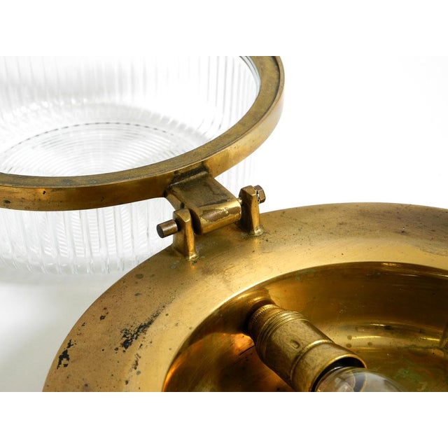 Large Maritime Ship Wall Lamps in Brass and Glass, 1950s, Set of 2 For Sale - Image 15 of 18