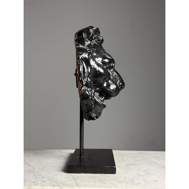 Lion Fountain Mask on Stand For Sale - Image 4 of 13
