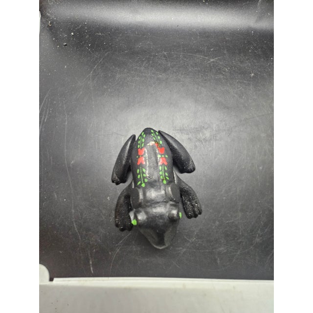 Wilton Vintage Cast Iron Black Frog Match Safe Trinket Box Hinged For Sale - Image 4 of 7