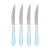 Sky Blue VIETRI Aladdin Brilliant Light Blue Steak Knives - Set of 4 For Sale - Image 8 of 8