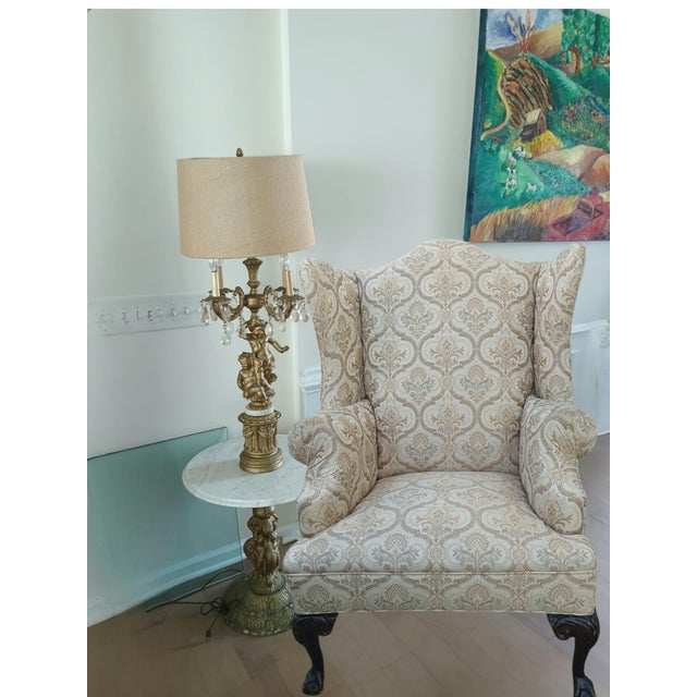 Chippendale Timeless Sophistication for Your Home: A Pair of Premium Chippendale-Style Wingback Chairs by Hickory Furniture For Sale - Image 3 of 9