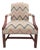 Vintage American Flamestitch Lounge Chair With Nailhead Trim For Sale