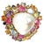 Bochic “Orient” Opal & Multi Gem Cluster Ring Set In 18K Gold & Silver, Size 8 For Sale