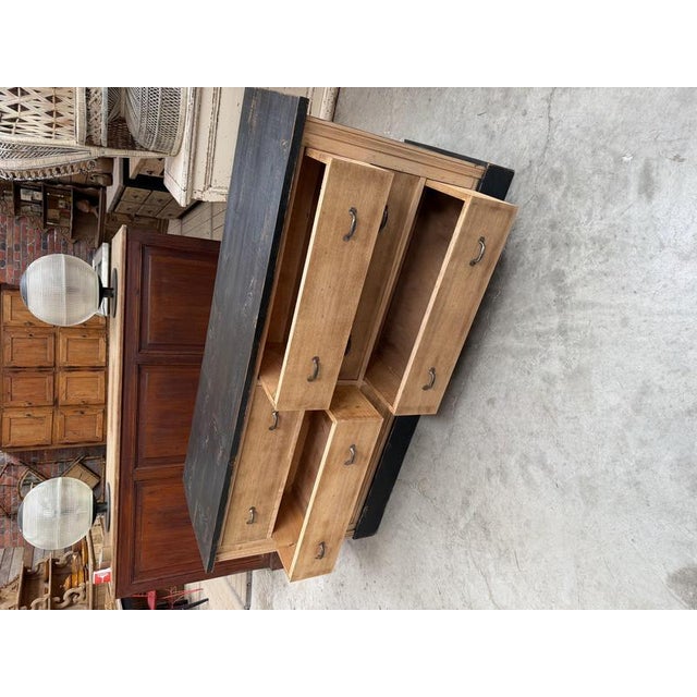 Workshop Cabinet in Oak and Pine, 1950s For Sale - Image 4 of 11
