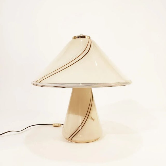 Italian Murano Glass Table Lamp by Venini, 1970s For Sale - Image 11 of 11
