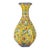 Chinese Yellow Ground Famille Rose Porcelain Hexagonal Vase With Gourd Motif For Sale