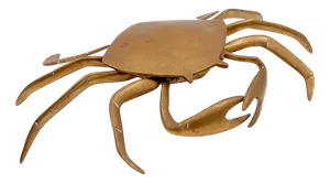 Brass Pocket Emptier in the Shape of a Blue Crab, 1960s
