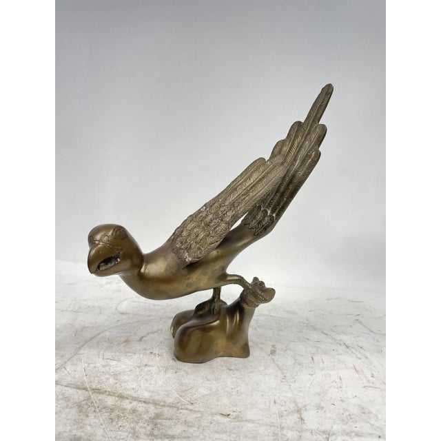 Parrot Statue in Gilded Bronze, 1950s For Sale - Image 11 of 12