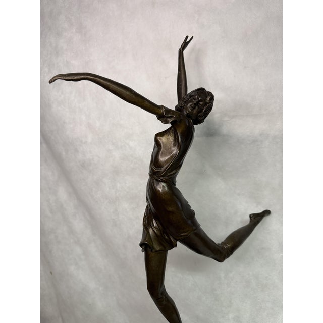 Bruno Zach, Art Deco Style Figurative Sculpture, 1920s-1940s, Bronze on Marble Base For Sale - Image 4 of 11