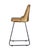 Mid-Century Modern Matthew Izzo Home Verona Tufted Leather and Iron Bar Stool For Sale - Image 3 of 6