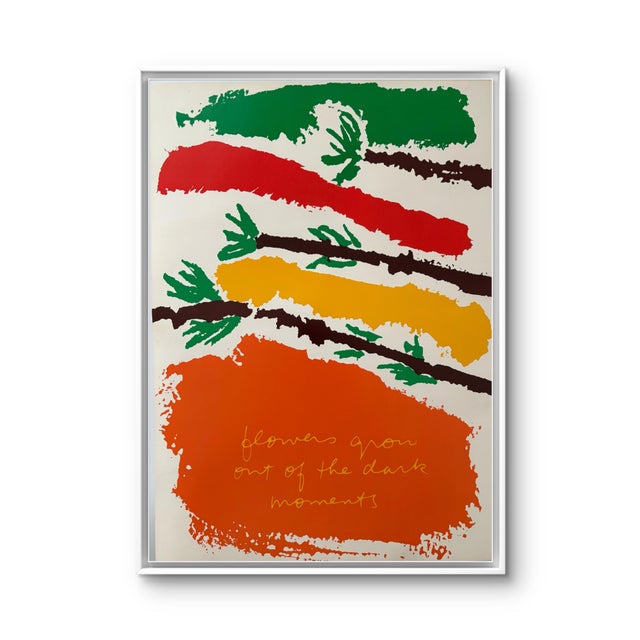 Sister Mary Corita Kent Corita Kent Sister Mary Corita Kent "Flowers Grow Out of the Dark Moments" Original Print (1982) For Sale - Image 4 of 4