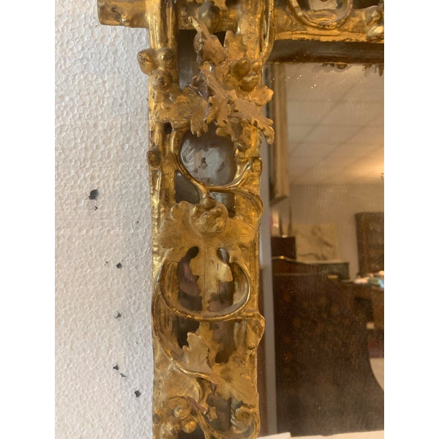 Louis XVI Style Mirror in Carved and Gilded Wood, 19th Century For Sale - Image 16 of 17