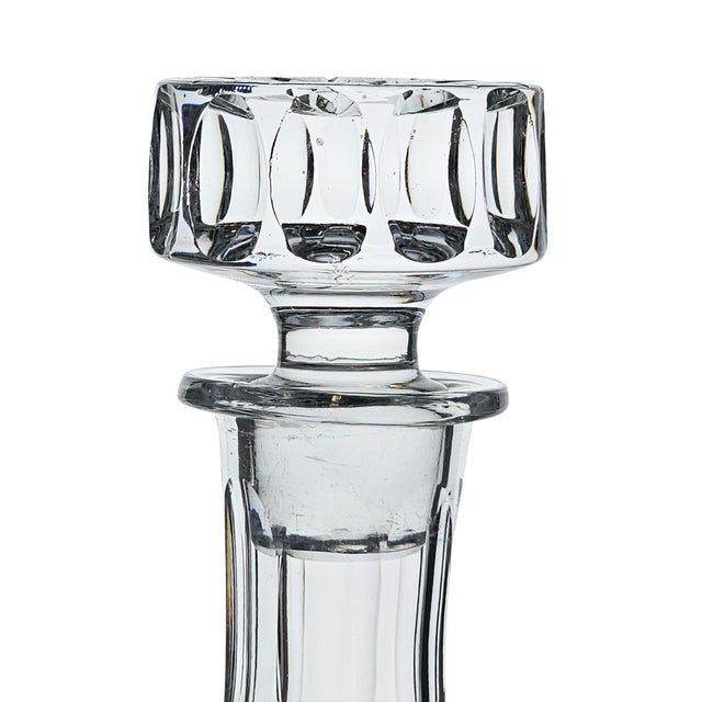 Mid 20th Century Galway Irish Crystal O’Malley Pattern Cut Crystal Whiskey Decanter (11.375") For Sale - Image 5 of 9