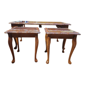 1960s Vintage Rosewood Coffee Table and Side Tables Nesting Trio