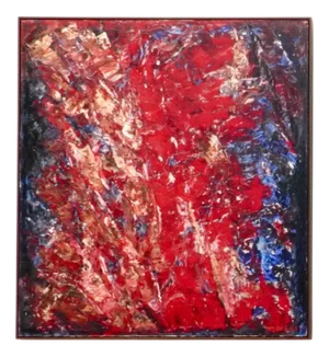 Jozef Mees, Early Lyrical Abstract Composition, Belgium, 1963, Oil on Panel