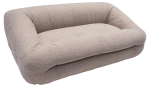 Mid-Century Modern Italian Beige Boucle Fabric Sofa, Italy, 1960s