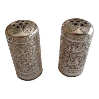 Vintage Silver Salt and Pepper Shakers - a Pair For Sale