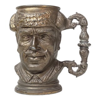 Antique Admiral Bust Pencil Holder in Metal, 1890s For Sale