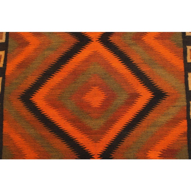 1960s Vintage Turkish Tribal Kilim Hand-Woven Area Rug For Sale - Image 10 of 12