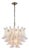Aloadecor 24'' Wide Vintage Mid-Century Modern Chandelier 4-Light 4-Tier White Art Glass Pendant With Antique Bronze Finish For Sale
