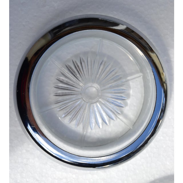 Silver 1980s Leonard Style Italy Silverplate & Crystal Wine Glass Coasters- Set of 4 For Sale - Image 8 of 12