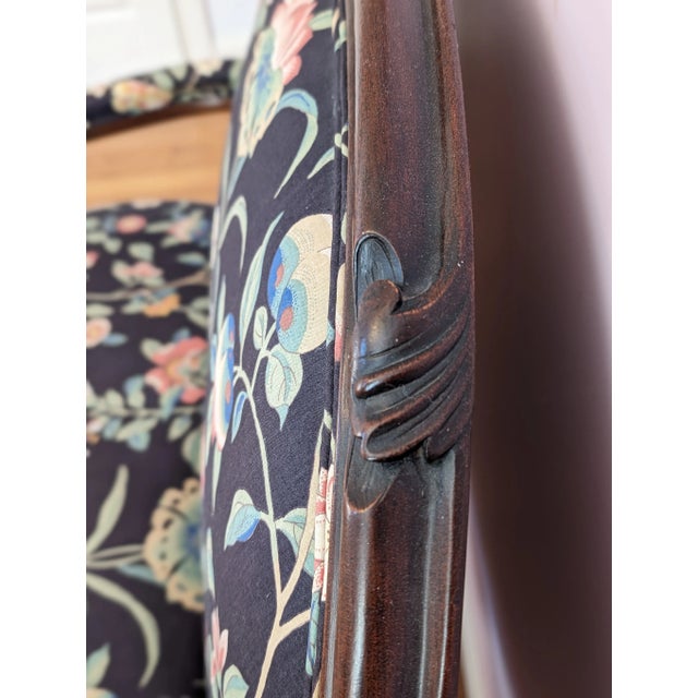 Textile Early 20th Century Louis XVI-Style Settee For Sale - Image 7 of 11