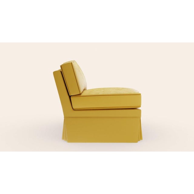 Daffodil Velvet Felix Slipper Chair by Ceraudo For Sale - Image 4 of 7