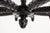 French Black Lacquered Wood Chandelier with Eight Lamps, 1940 For Sale - Image 12 of 13