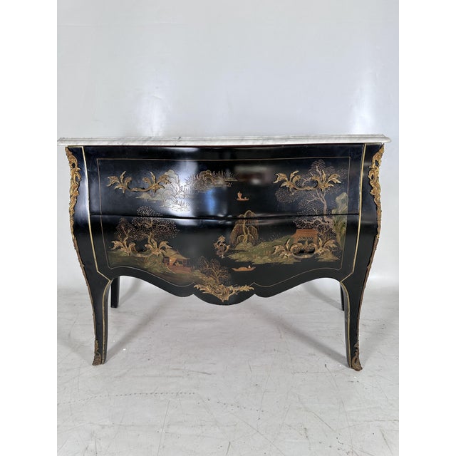 Chinese Lacquer-Style Chest of Drawers, 1950s For Sale - Image 18 of 18