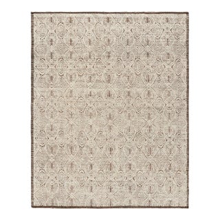 Rug & Kilim’s Moroccan Style Rug in Beige-Brown With Geometric Patterns For Sale
