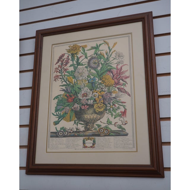 Set of 4 Custom Framed Floral Anniversary Prints For Sale - Image 4 of 12