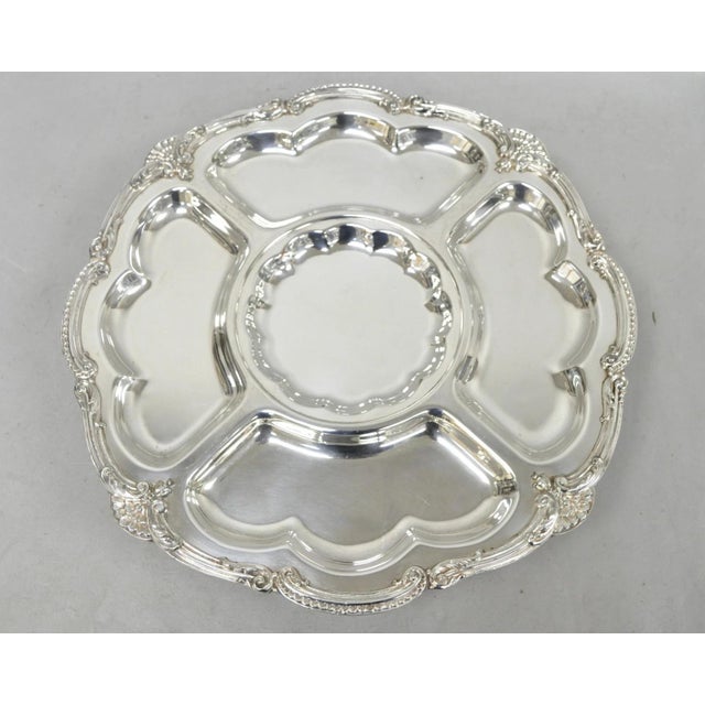 Vintage Victorian Silver Plated Lazy Susan Revolving Serving Platter Party Tray For Sale - Image 14 of 14